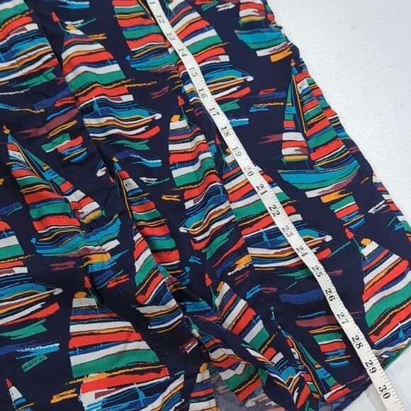 Soft Surroundings Top Womens Large Blue Nautical Sailboat Print‎ Blouse - Picture 9 of 9